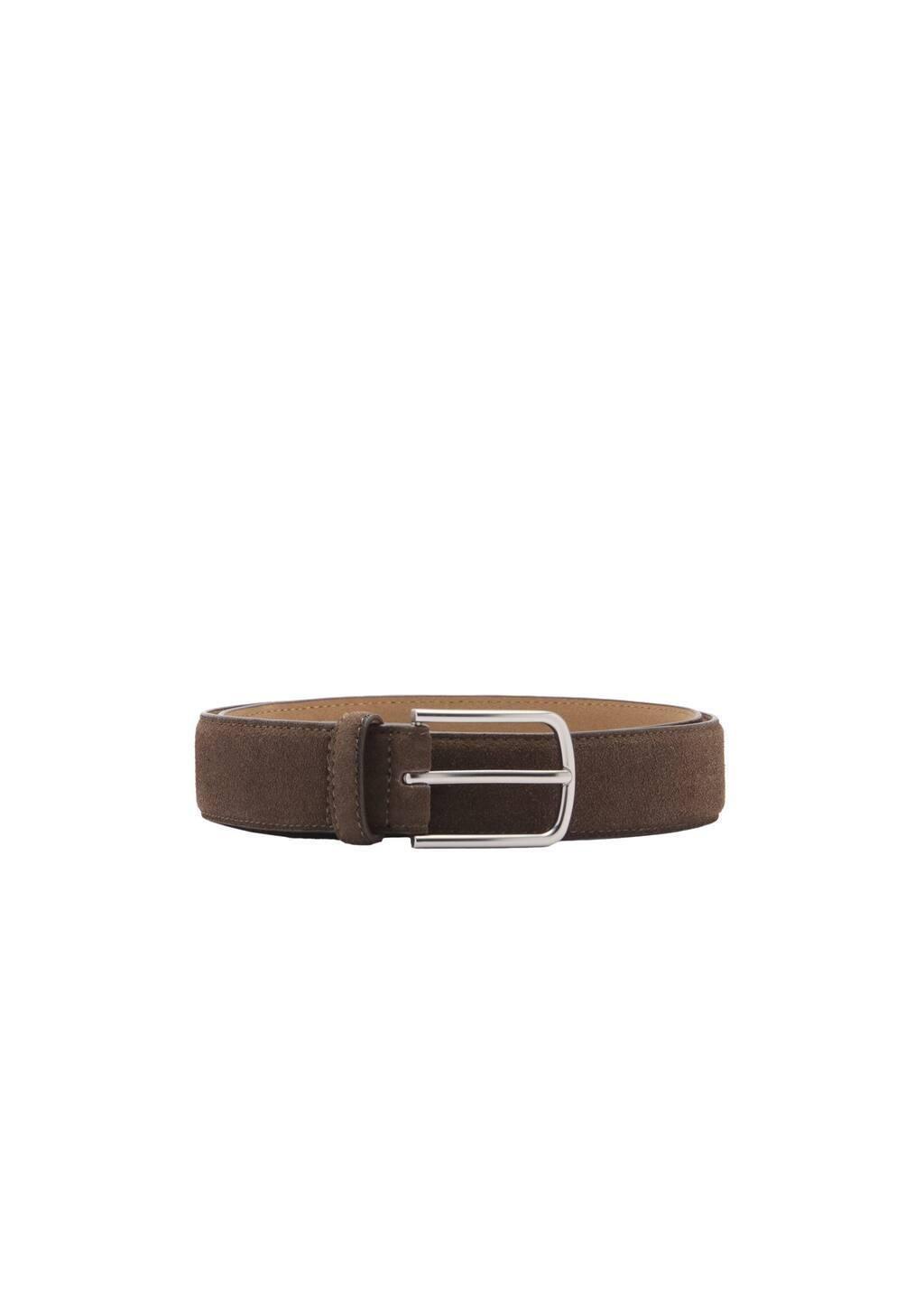 Brown Suede Leather Belt, , large image number 2