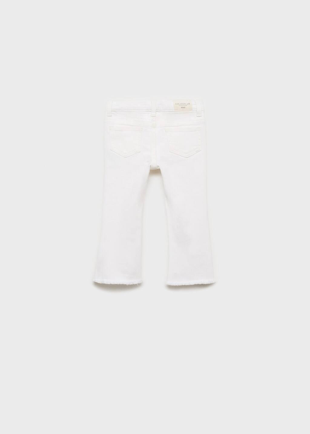 White Frayed Low-Rise Skinny Jeans, Baby Girl, , large image number 2