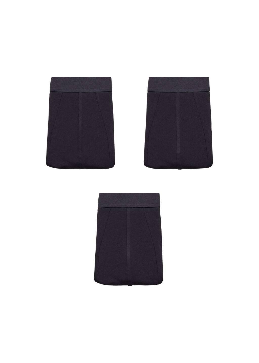 Navy 3-Pack Blue Cotton Boxer Shorts, , large image number 2