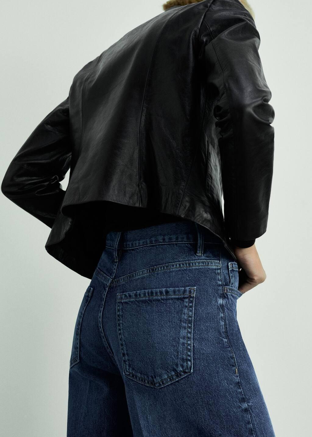 Blue High-Rise Wideleg Jeans, , large image number 5