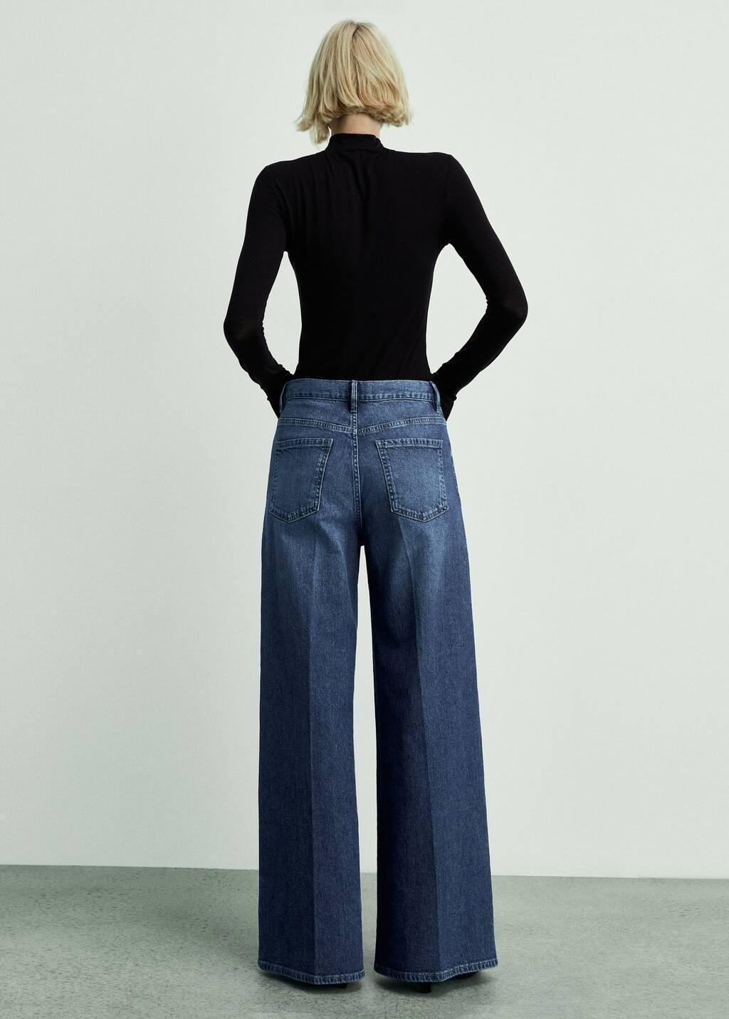 Blue High-Rise Wideleg Jeans, , large image number 8