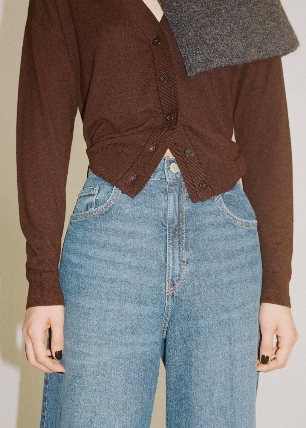 Blue High-Rise Wideleg Jeans, , large image number 9