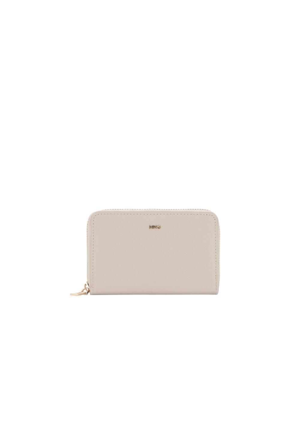 White Leather-Effect Wallet, Natural White, large image number 2