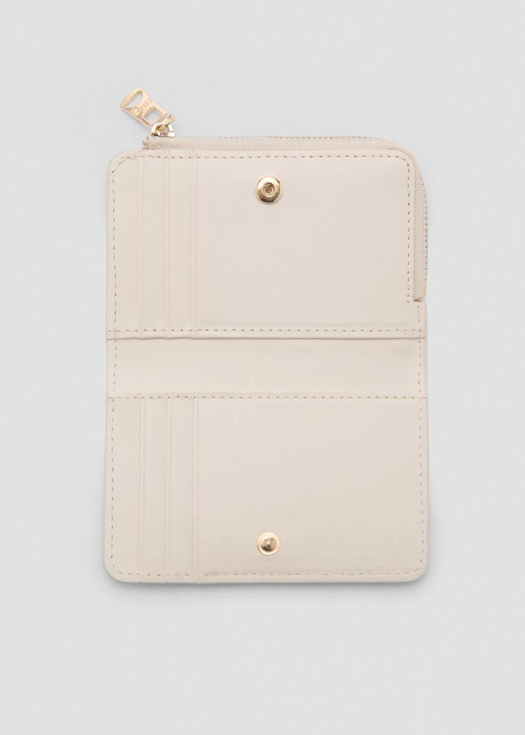 White Leather-Effect Wallet, Natural White, large image number 1