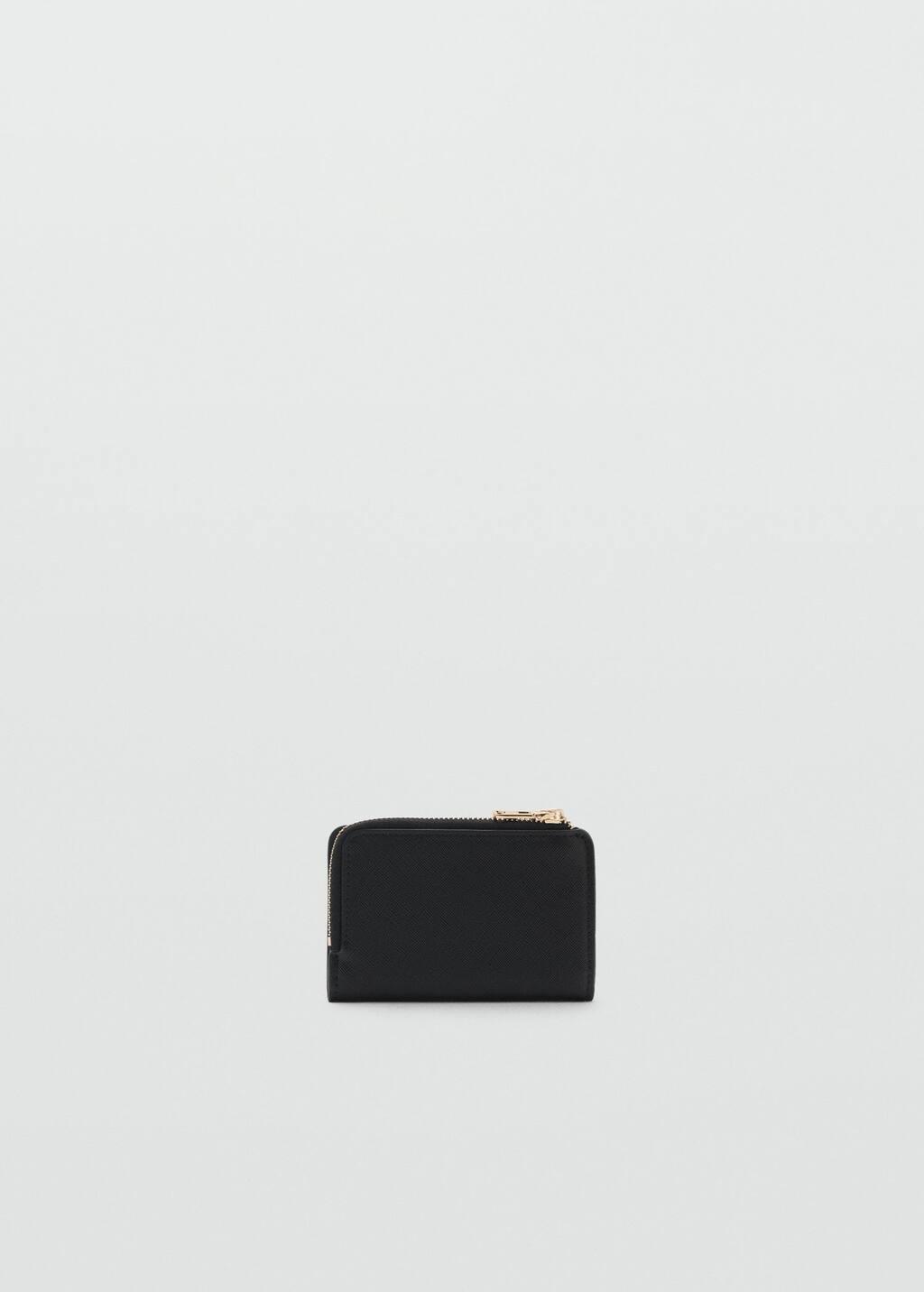 Black Leather-Effect Wallet, , medium
