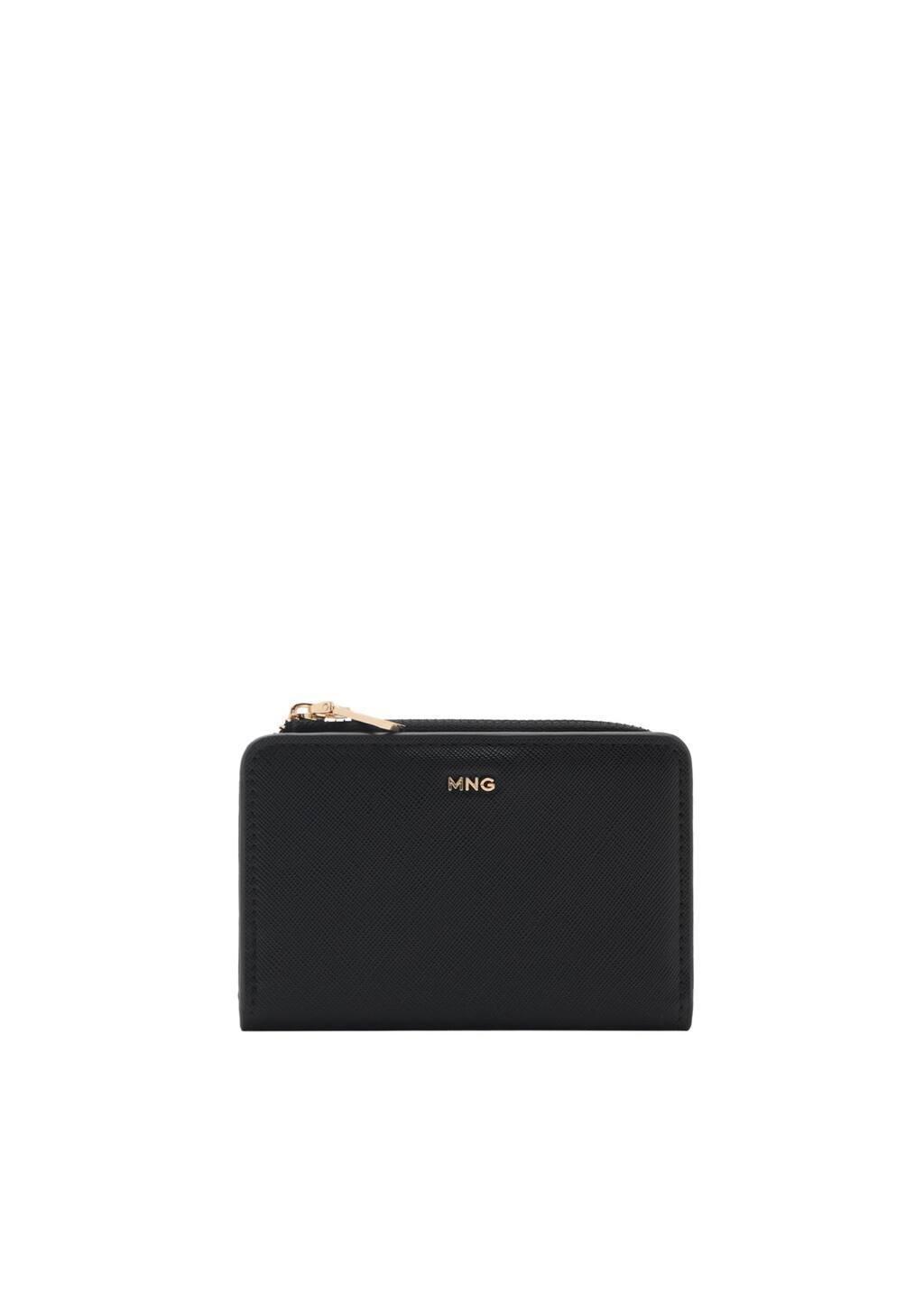BLACK Leather-effect wallet, 0201_99, large image number 2
