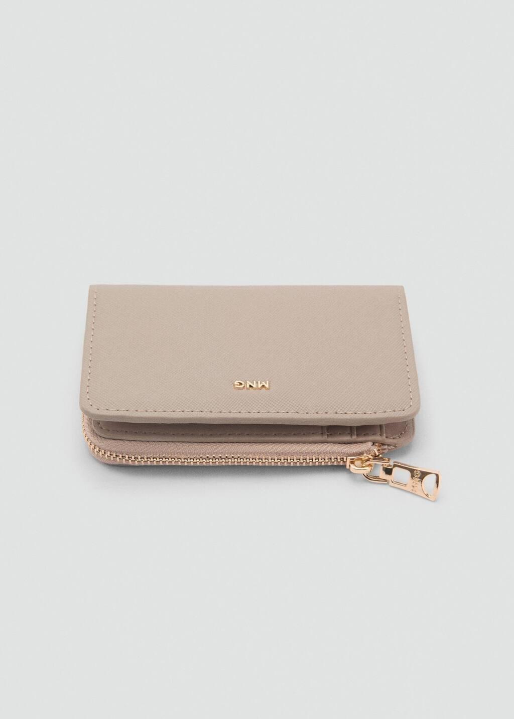 Brown Lt Pastel Leather-Effect Wallet, , medium