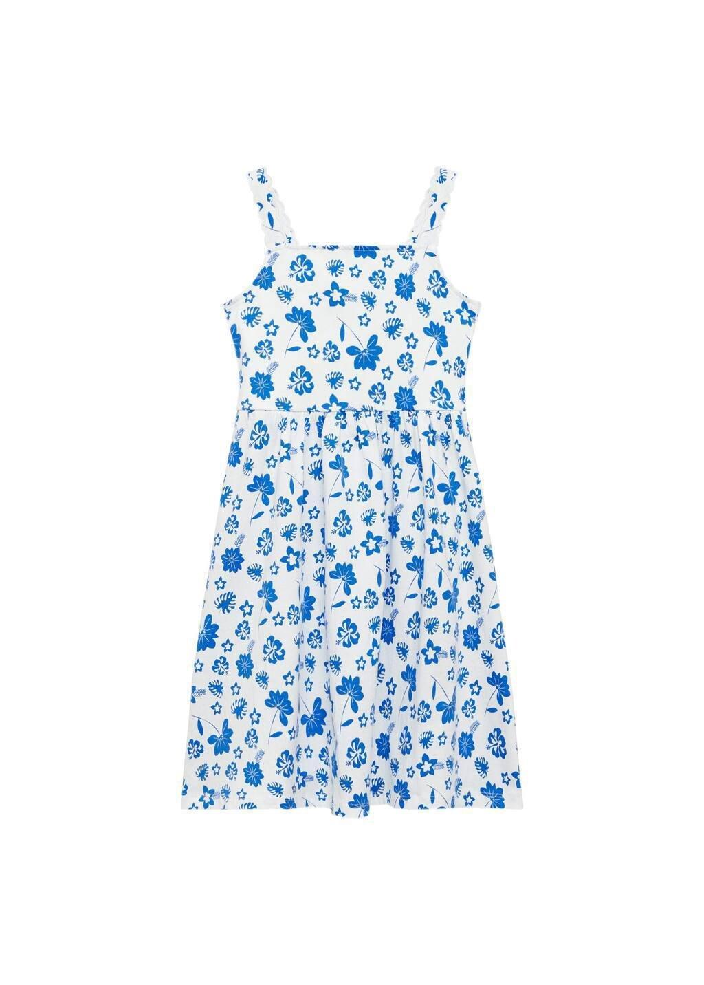 White Floral Flared Mini Dress, Kids Girls, , large image number 3