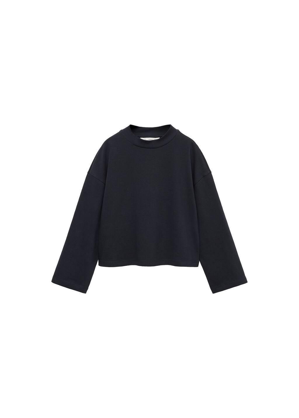 NAVY Plain cotton t-shirt, Kids Girl, , large image number 4