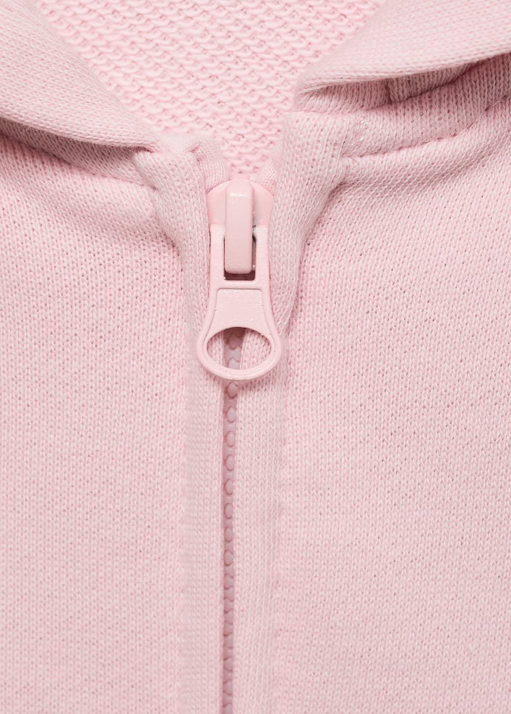 Pink Hooded Sweatshirt With Ears, Baby Girl, , large image number 2