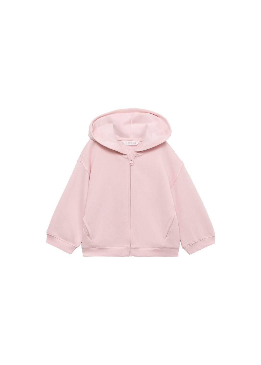 Pink Hooded Sweatshirt With Ears, Baby Girl, , large image number 3