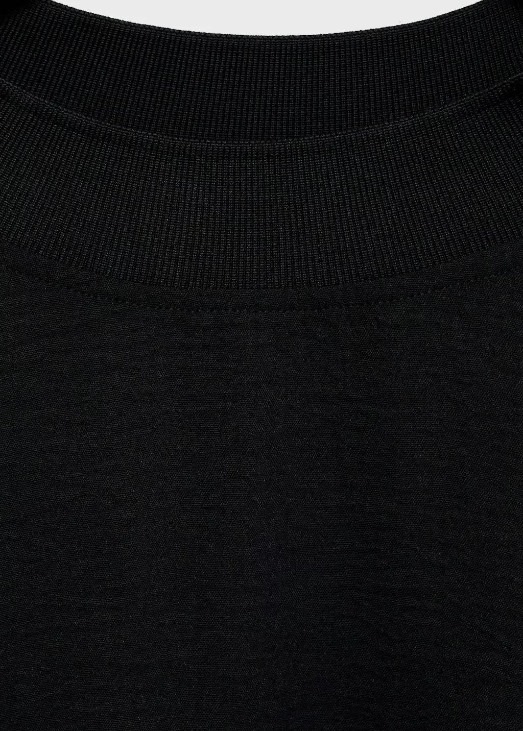 Black Oversized Knit Sweatshirt, , large image number 4