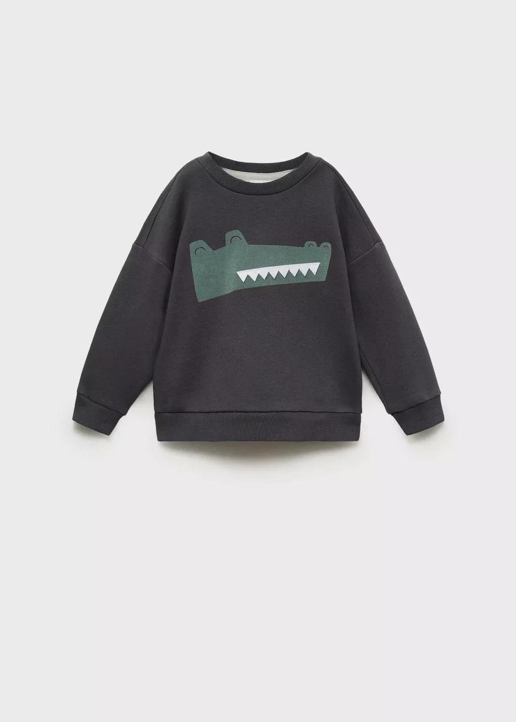 Grey Printed Picture Sweatshirt, Baby Boy, , medium
