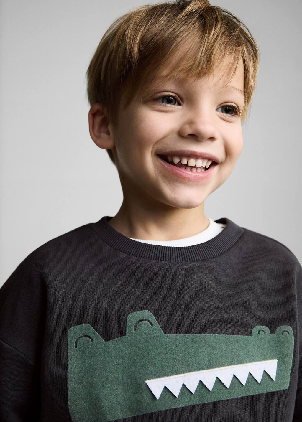 Grey Printed Picture Sweatshirt, Baby Boy, Charcoal, large image number 3