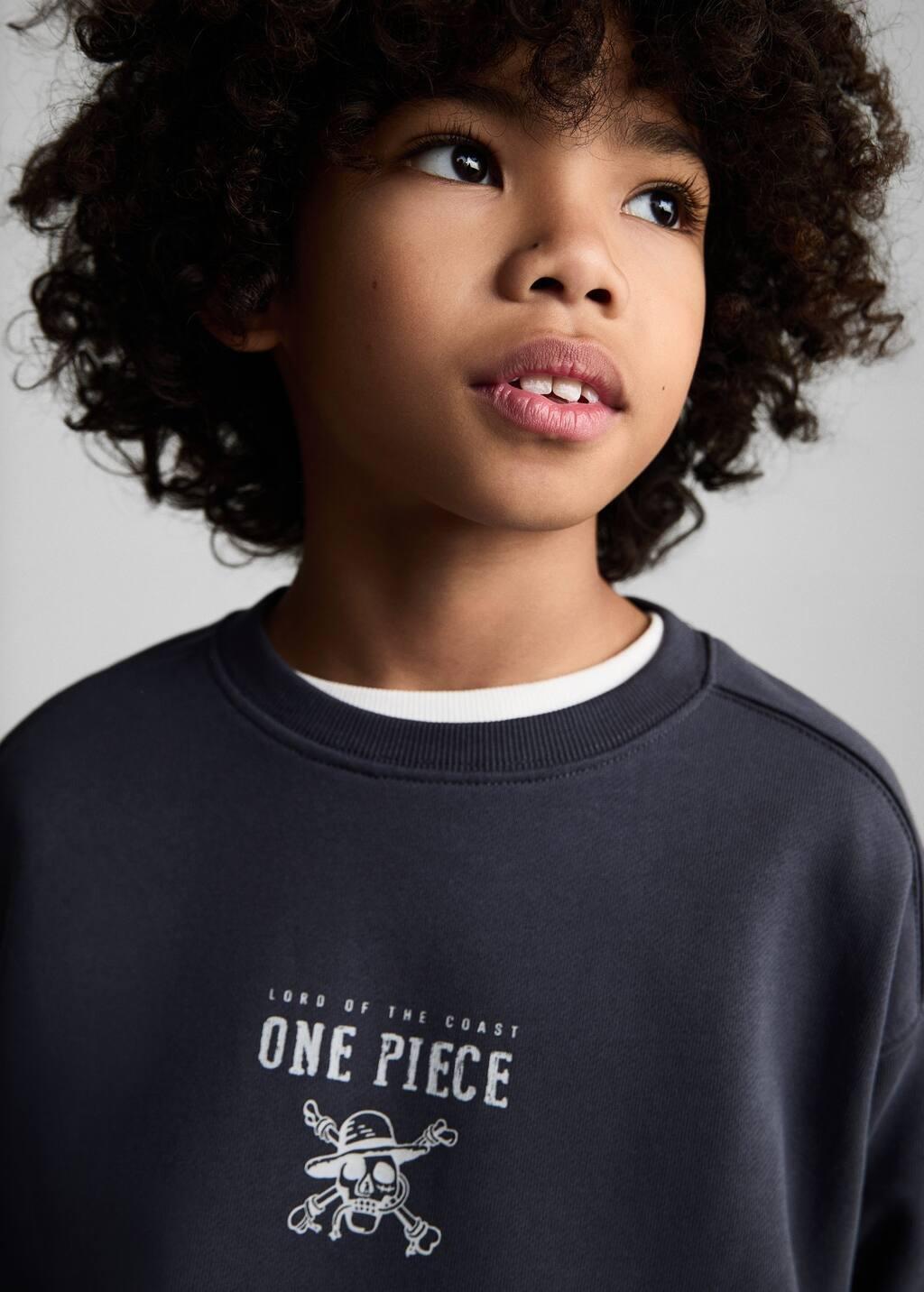 Grey Cotton Letter Sweatshirt, Kids Boy, , large image number 1