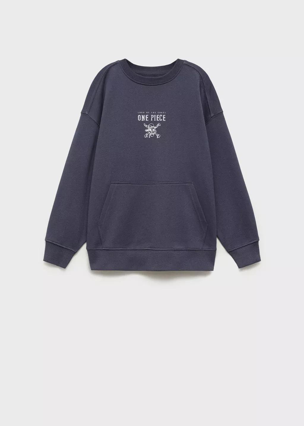 Grey Cotton Letter Sweatshirt, Kids Boy, , large image number 4