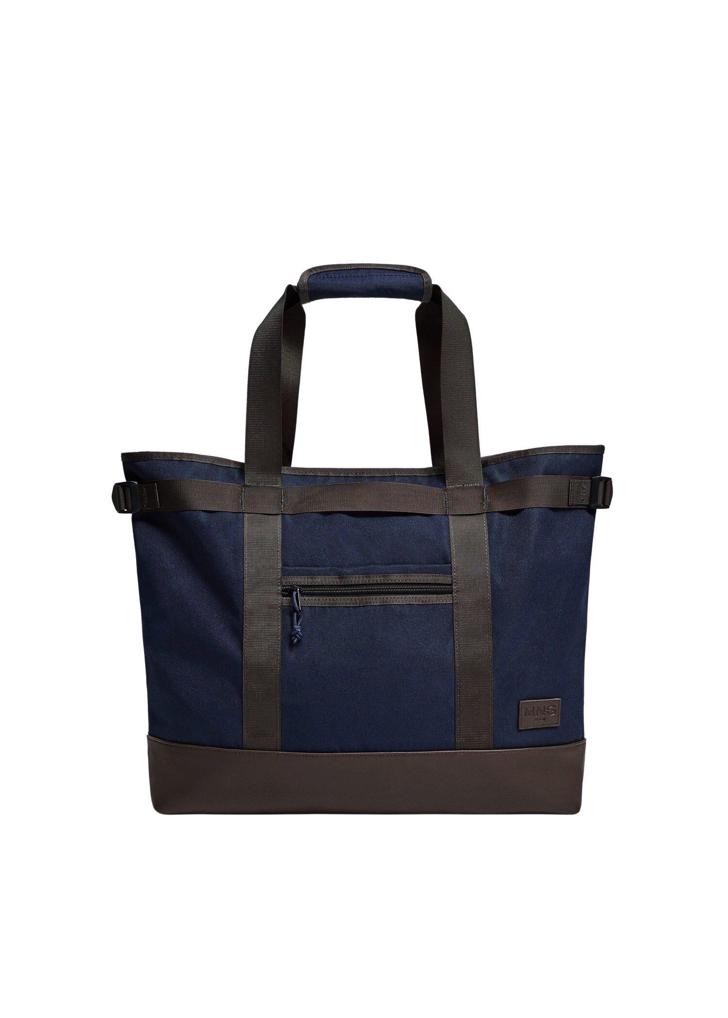 medium blue Pocket canvas tote bag, Men, , large image number 1