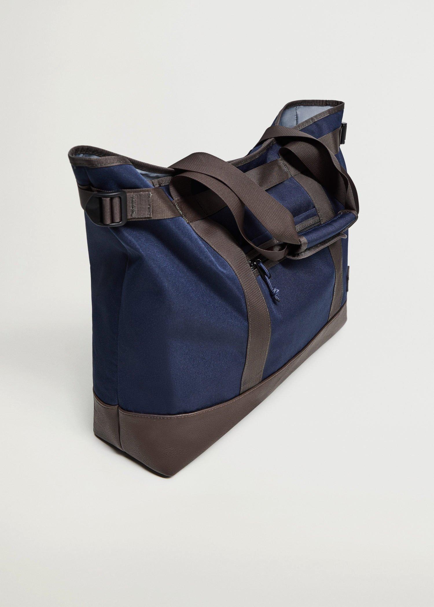 medium blue Pocket canvas tote bag, Men, , large image number 2