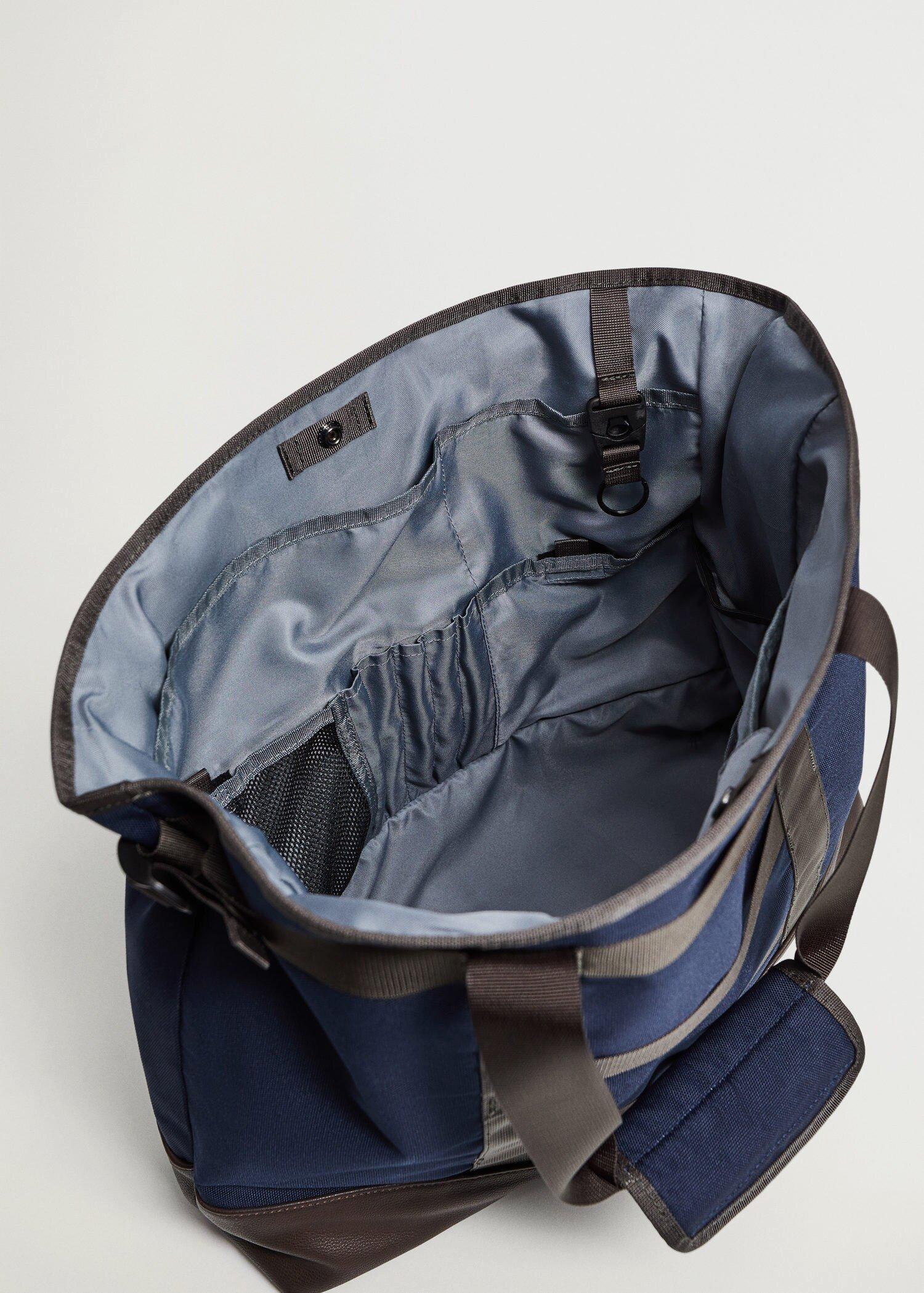 medium blue Pocket canvas tote bag, Men, , large image number 3