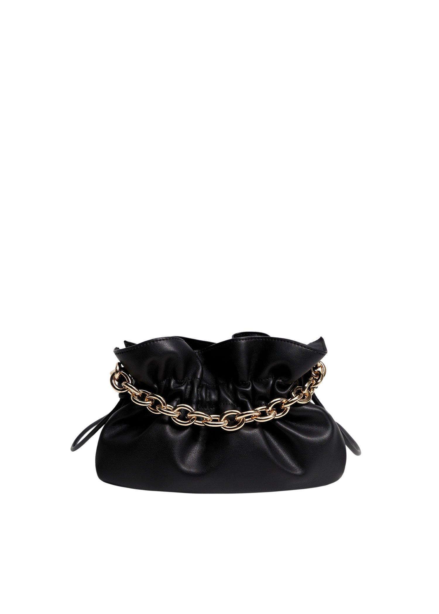 Black Chain Bucket Bag, Women, , large image number 1