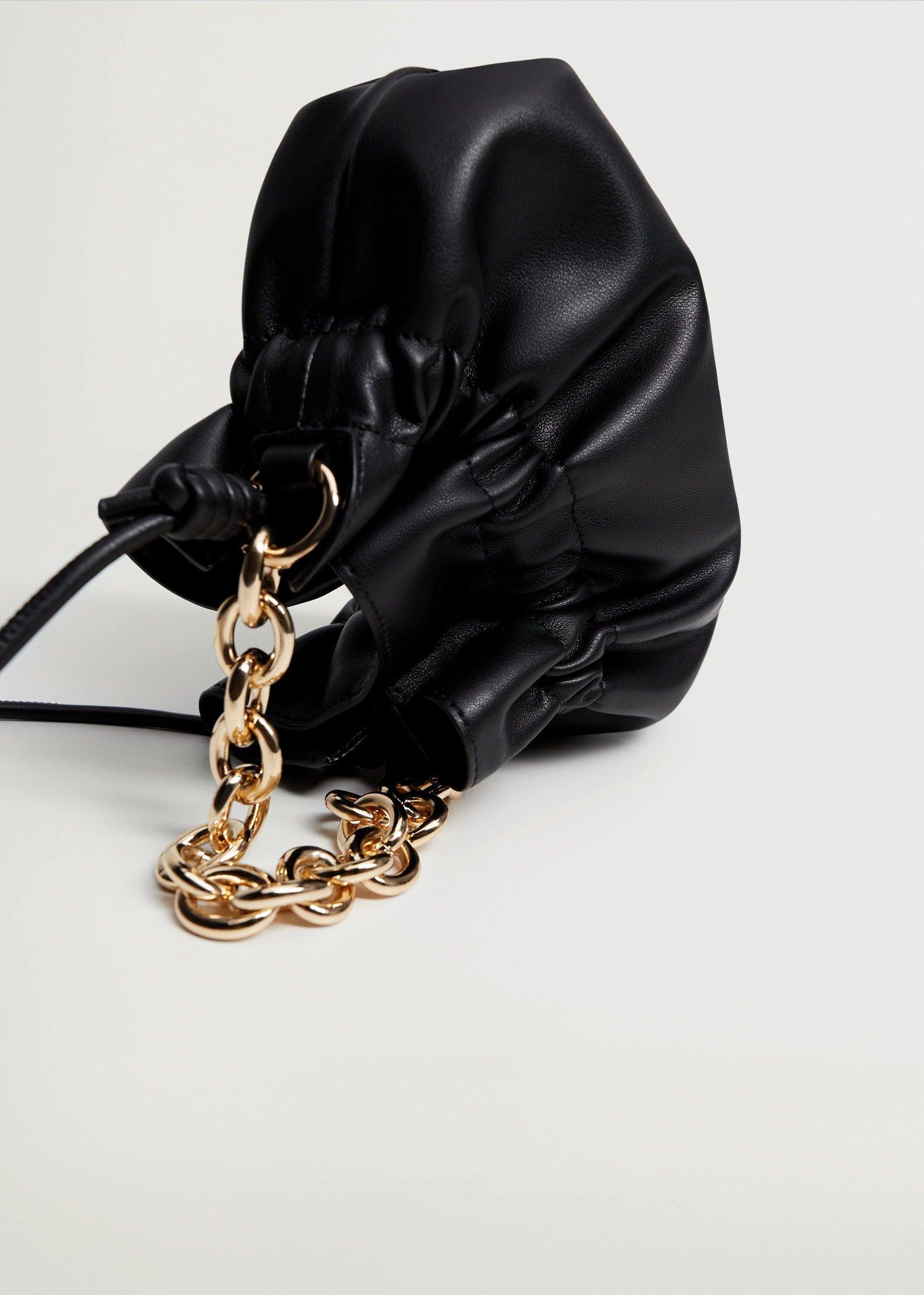 Black Chain Bucket Bag, Women, , large image number 4