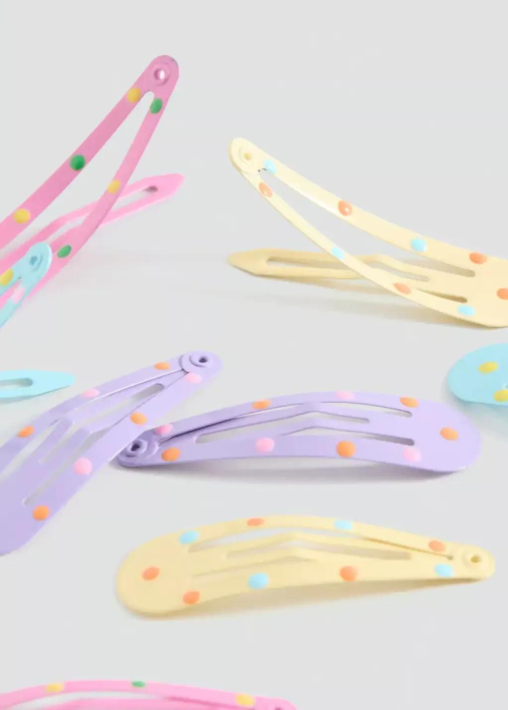 Pink Pack Of Clips, Kids Girl, Pink, medium