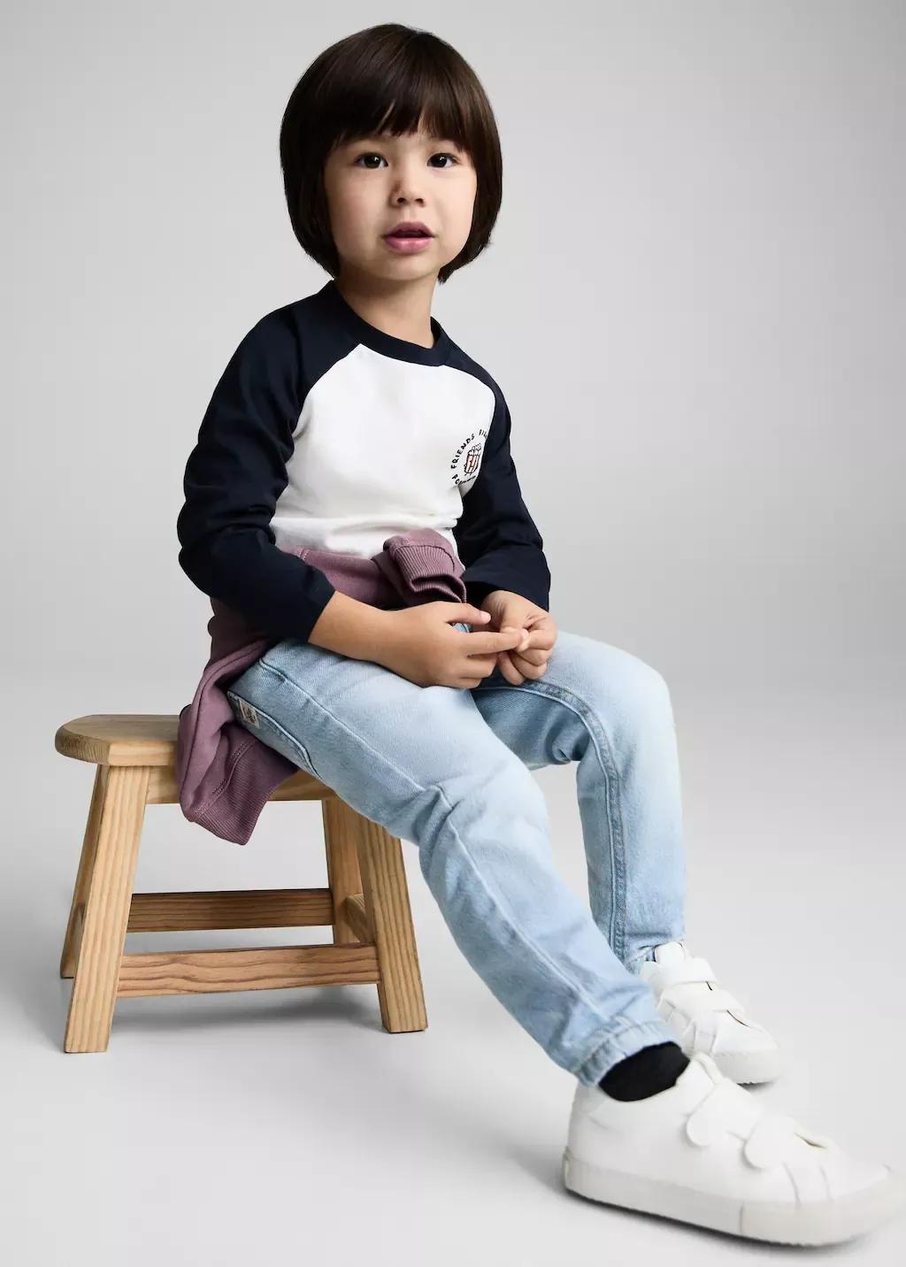 Blue Ripped Details Skinny-Fit Jeans, Baby Boy, , large image number 0