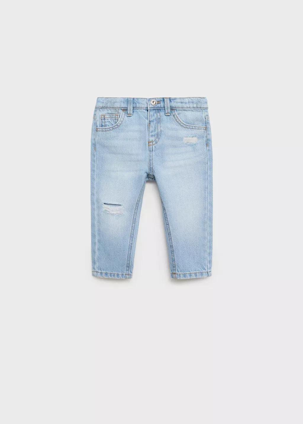 Blue Ripped Details Skinny-Fit Jeans, Baby Boy, , large image number 4