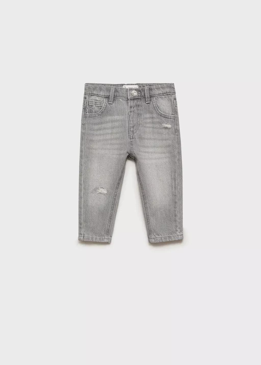 Grey Ripped Details Skinny-Fit Jeans, Baby Boy, , large image number 4