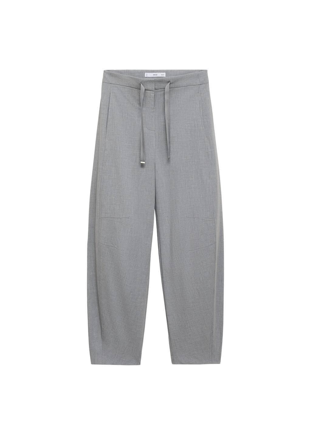 Grey Drawstring Jogger Trousers, , large image number 3
