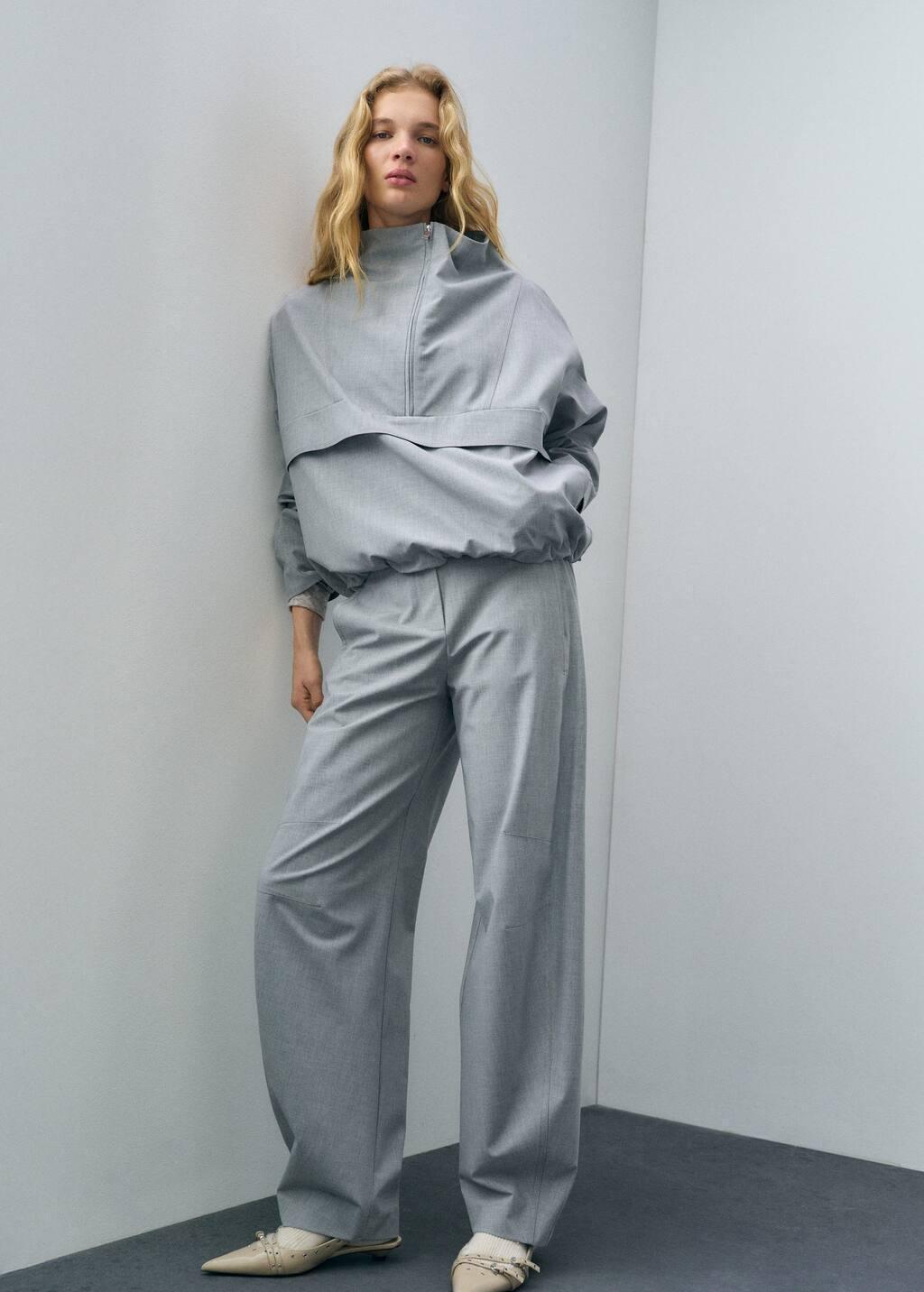Grey Drawstring Jogger Trousers, , large image number 4