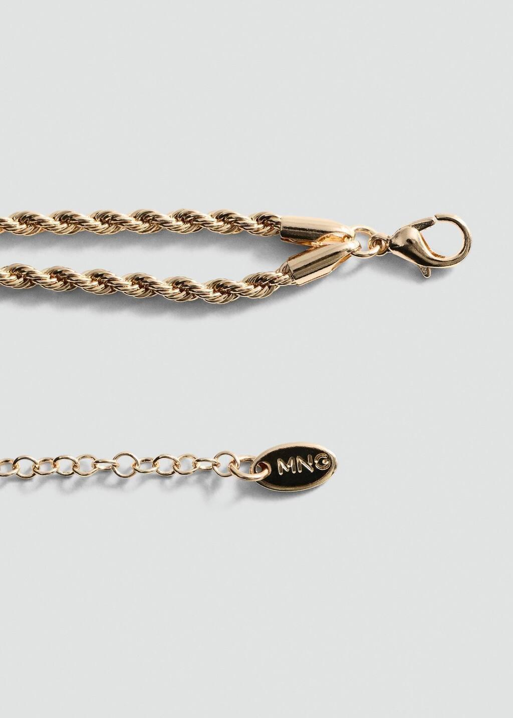 Gold Braided Chain Necklace, 0201_OR, large image number 1