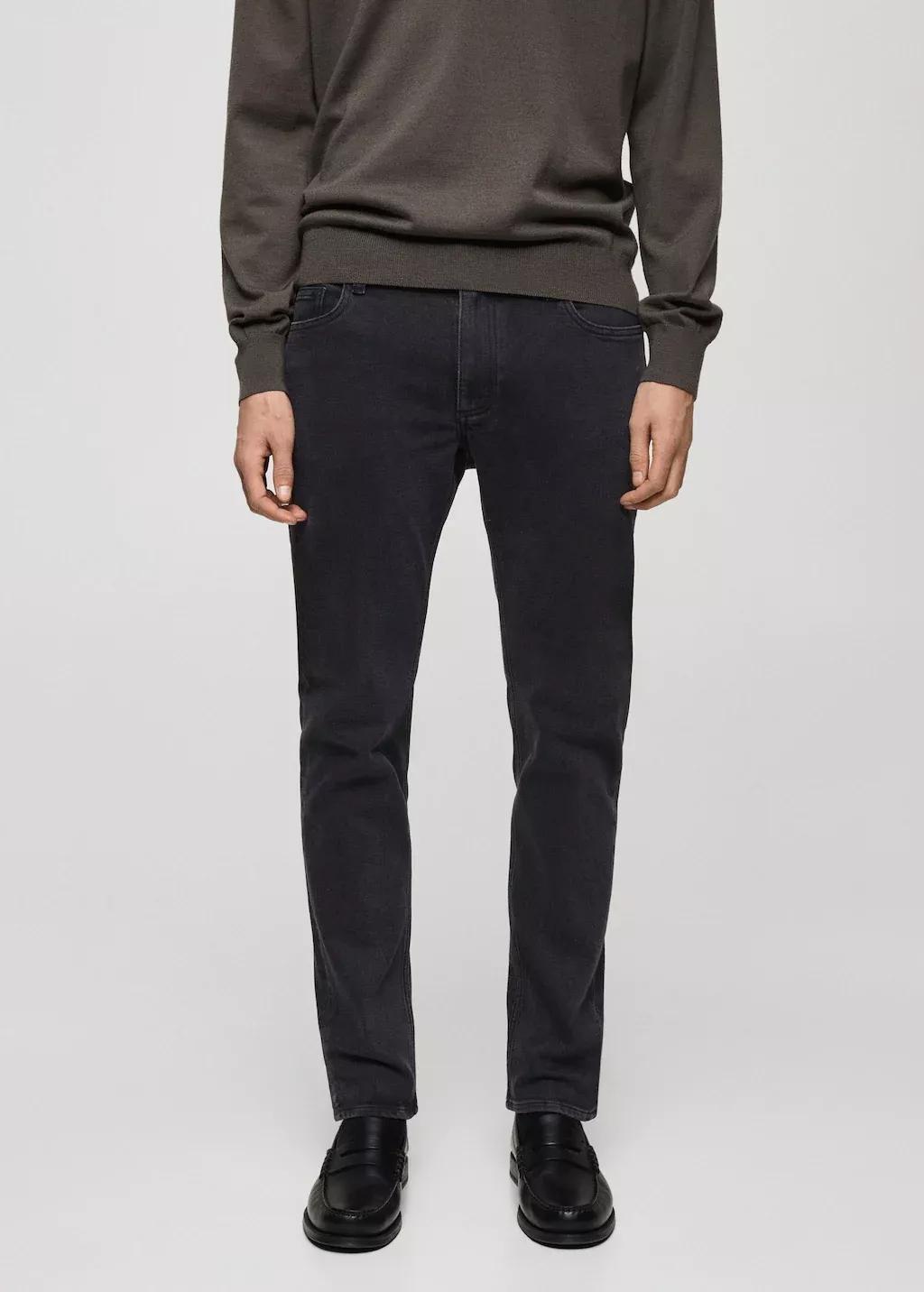 Grey Slim Fit Black Jan Jeans, , medium
