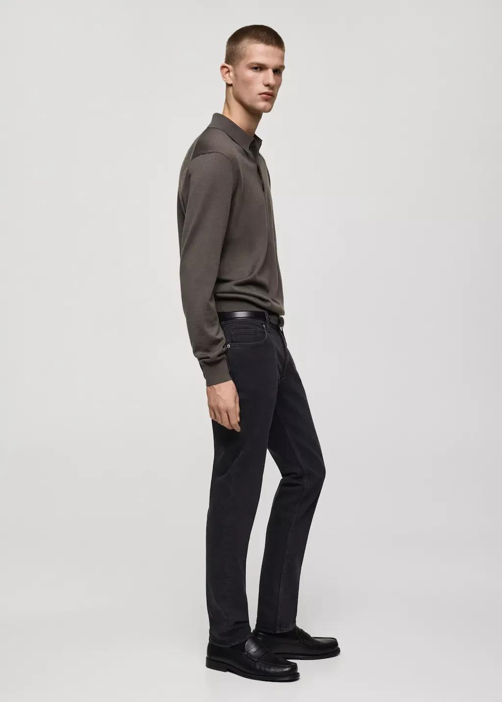 Grey Slim Fit Black Jan Jeans, , large image number 3