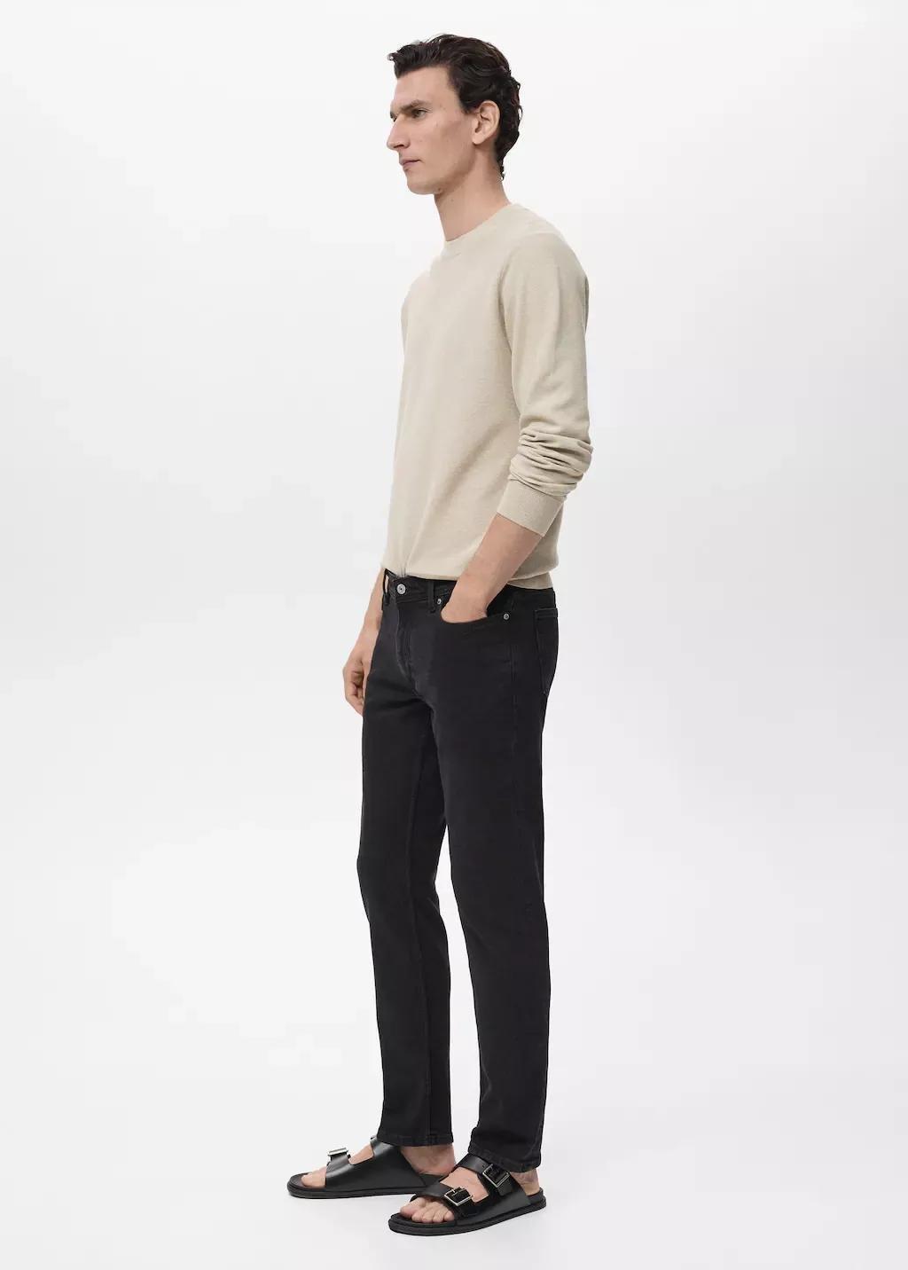 Grey Slim Fit Black Jan Jeans, , large image number 7