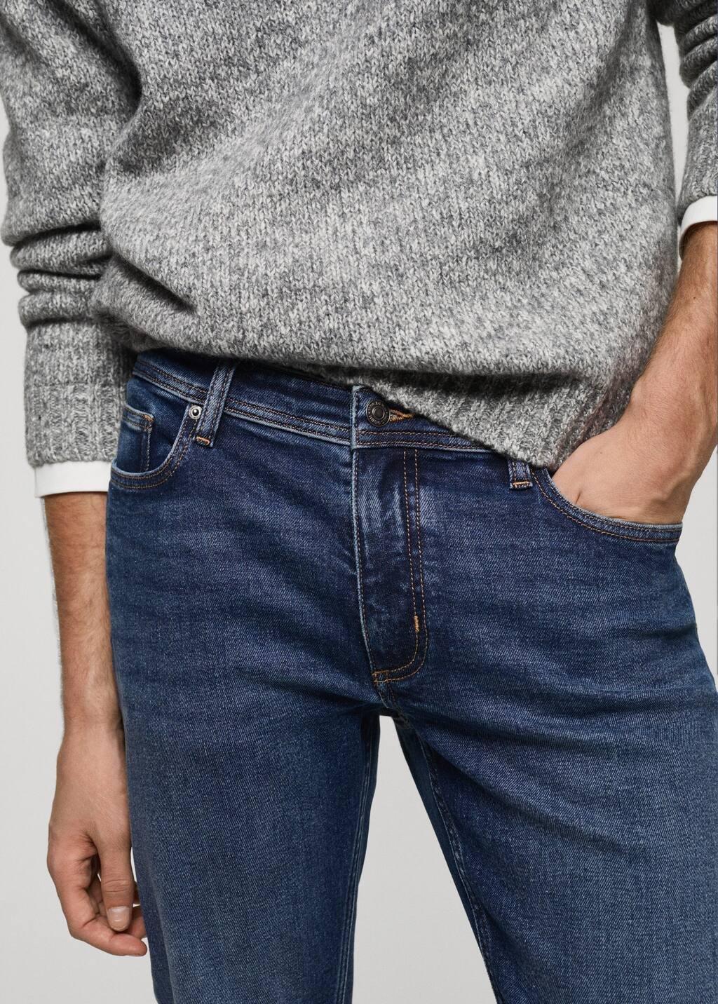Blue Jan Slim-Fit Faded Dark-Wash Jeans, , large image number 1