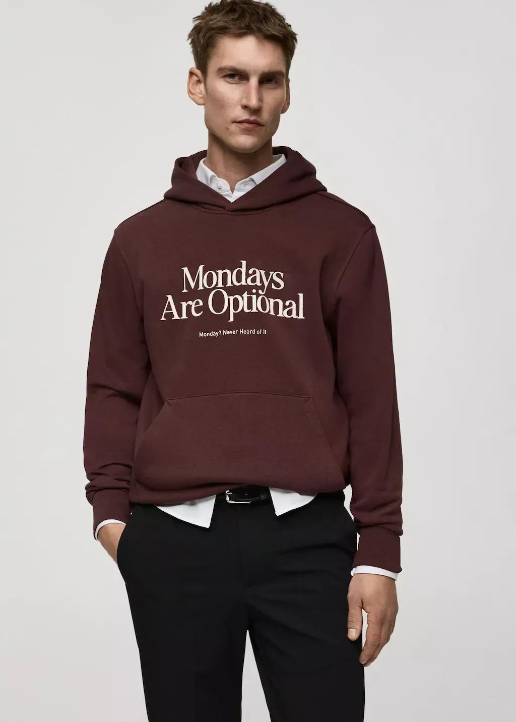 Red Printed Cotton Sweatshirt, , large image number 0