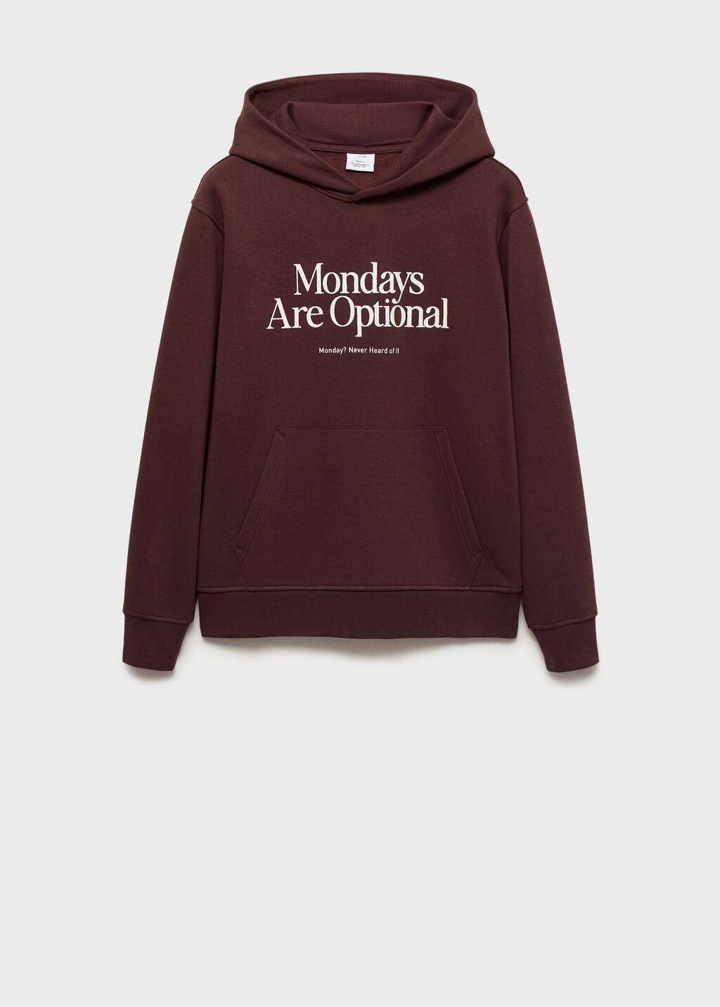 Red Printed Cotton Sweatshirt, , large image number 4