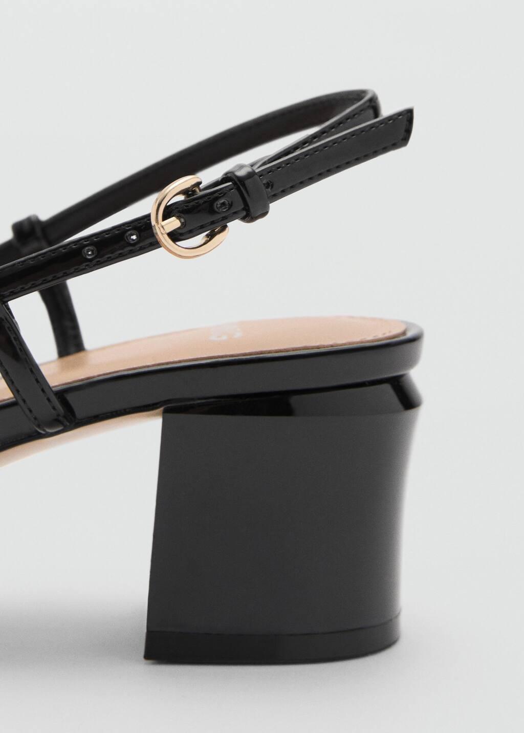 Black Heeled Shoes With Link Detail, , large image number 1