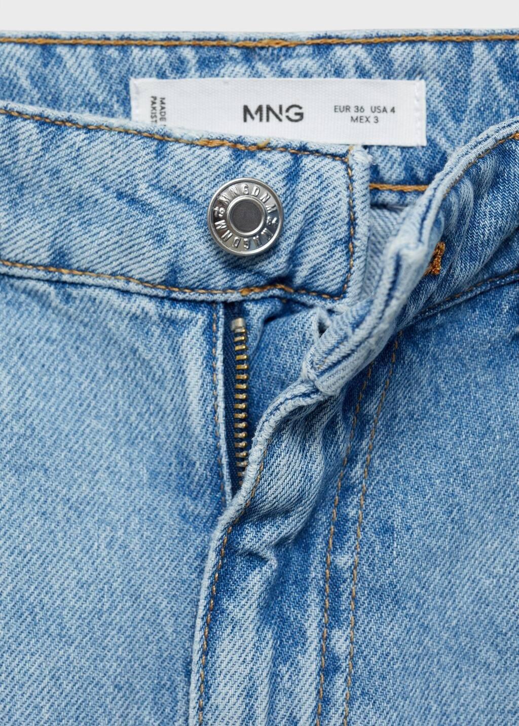 Blue Danila Wideleg High-Rise Jeans, , large image number 7