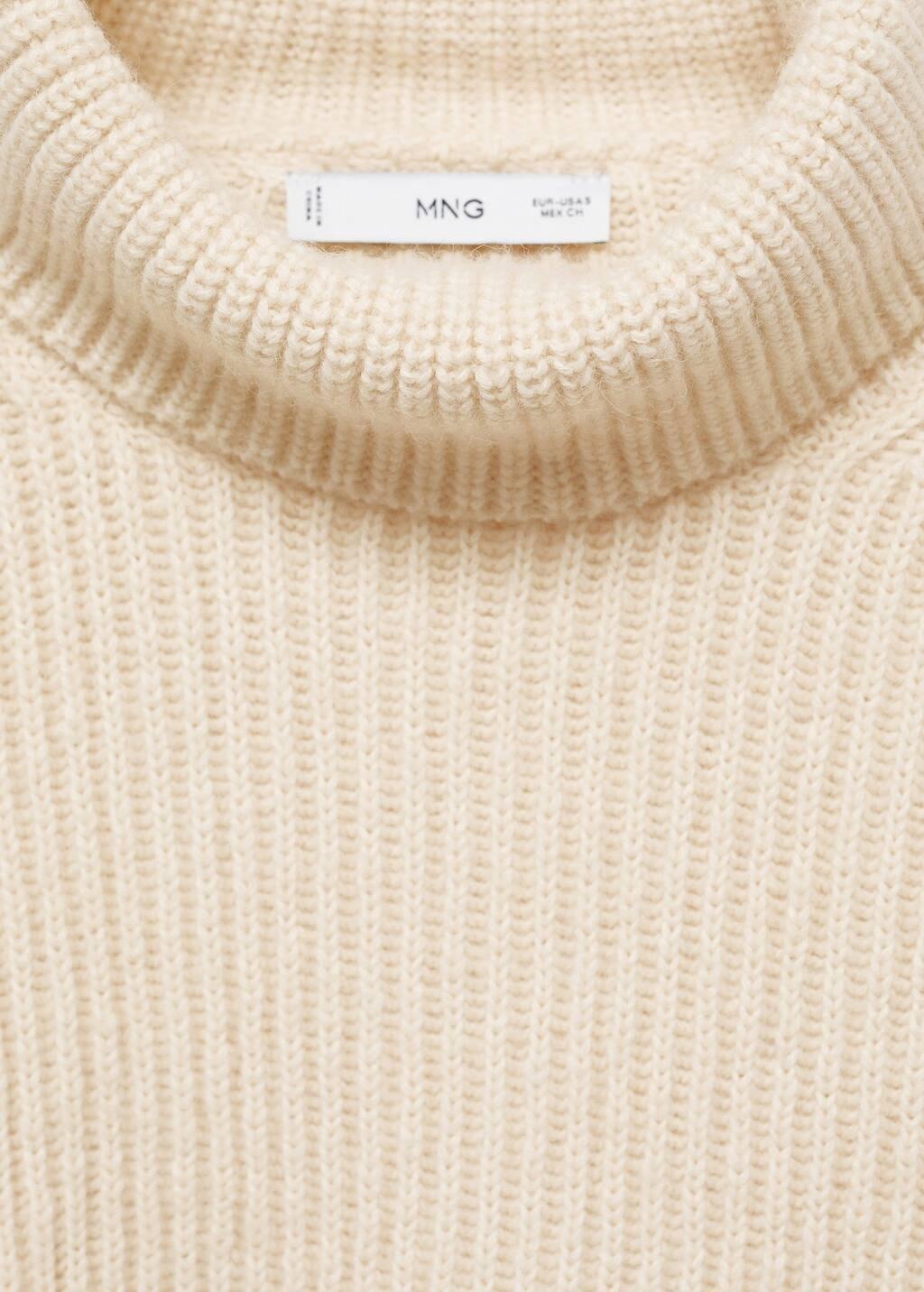 Beige Wool Blend Turtleneck Sweater, , large image number 5