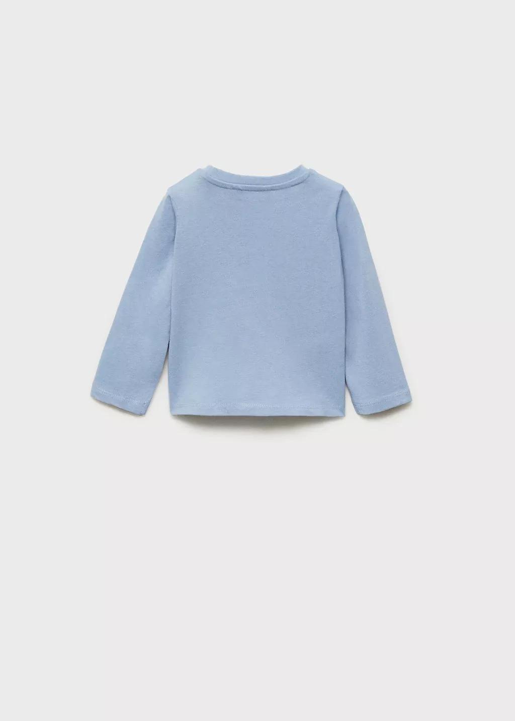 Blue Patch Pocket T-Shirt, Baby Girl, , large image number 1