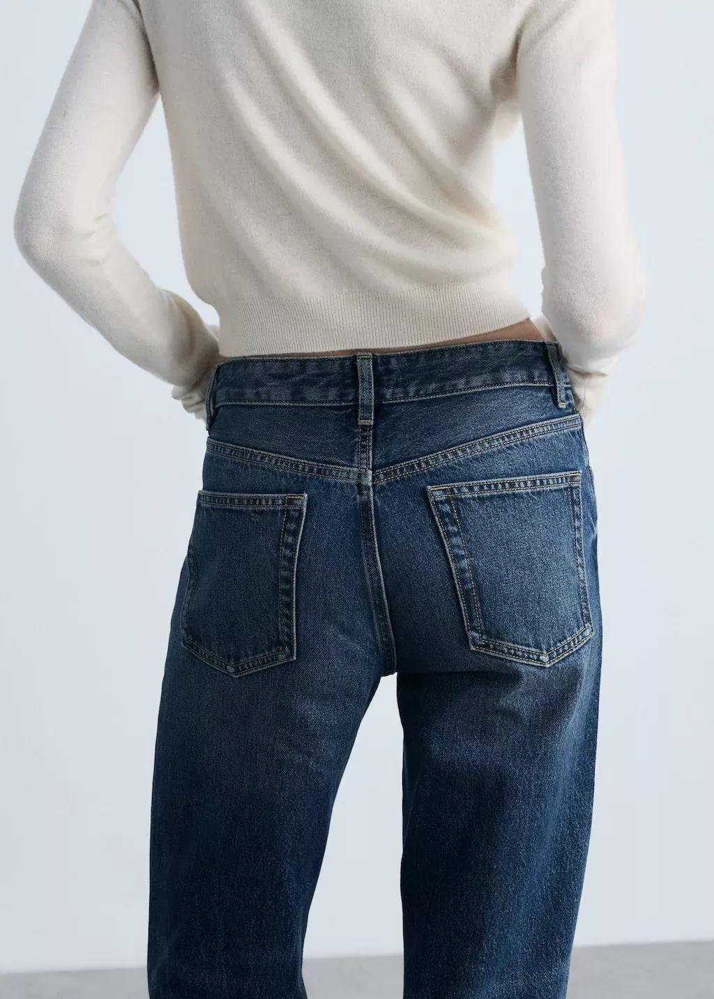 Blue Miami Medium-Rise Straight-Fit Jeans, , large image number 3