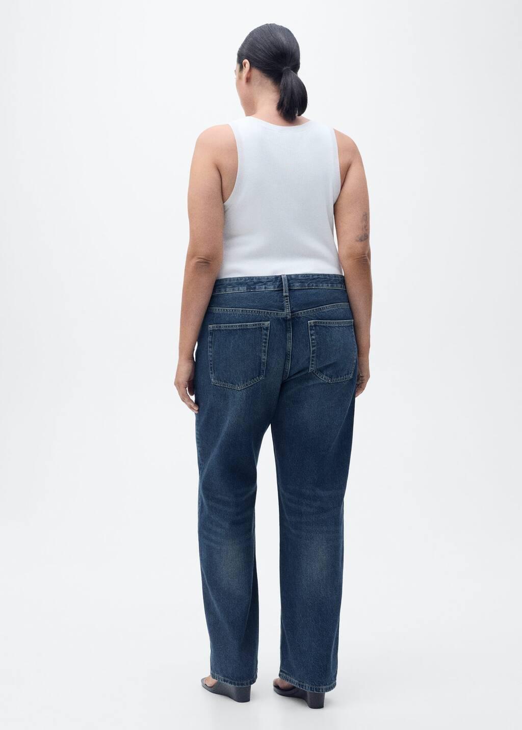 Blue Miami Medium-Rise Straight-Fit Jeans, , large image number 7