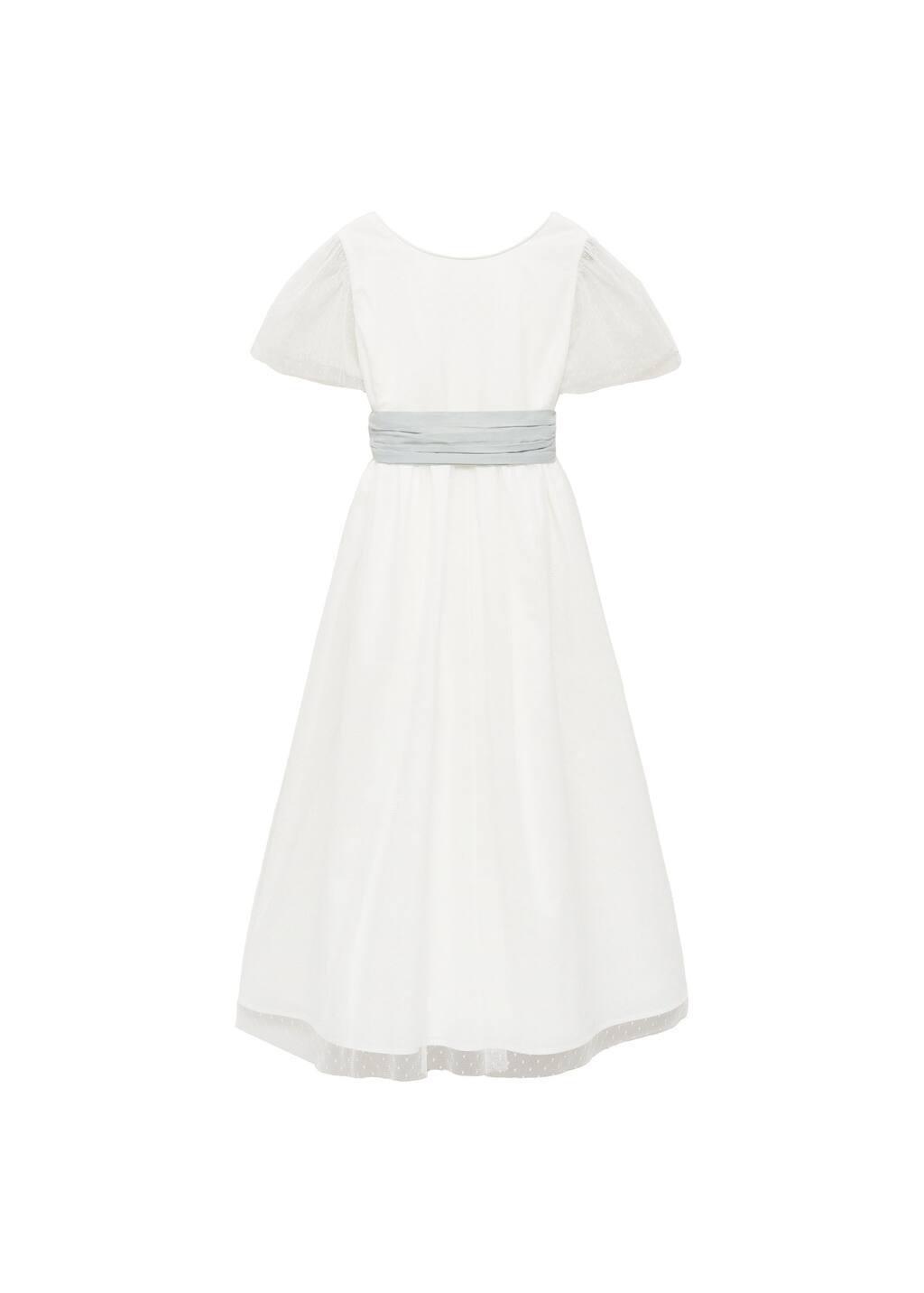 White Bow Plumeti Dress, Kids Girl, , large image number 7
