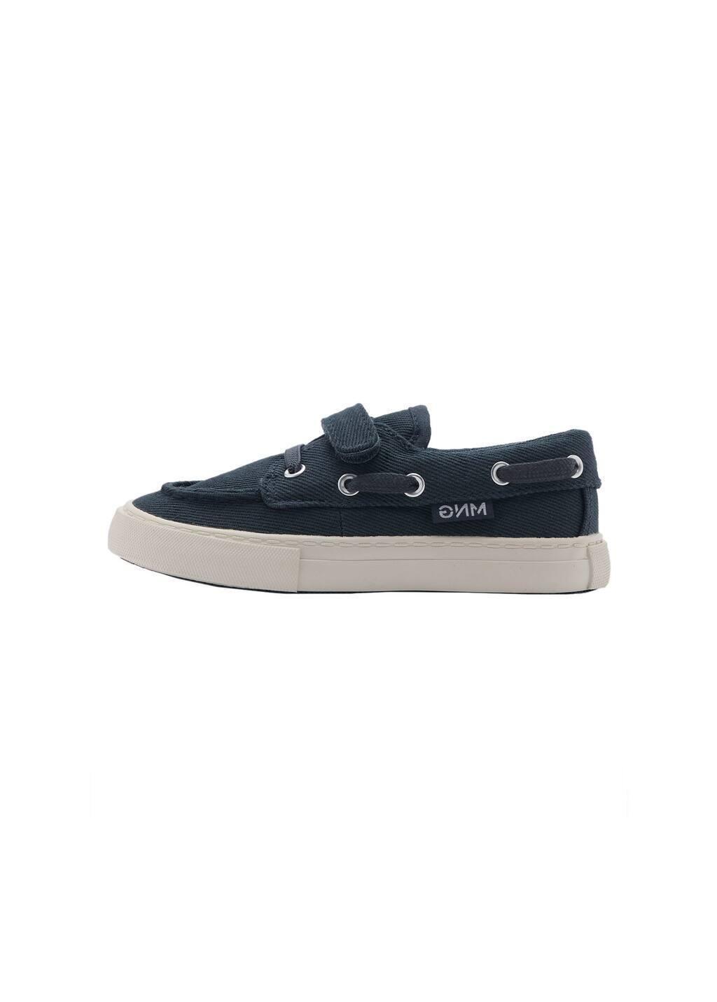 Blue Velcro Nautical Sports Shoes, Baby Boy, , large image number 3