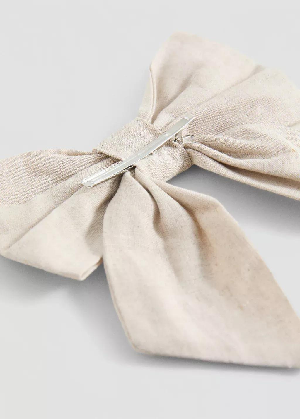 Brown Lt Pastel Bow Hairclip, Kids Girl, , medium
