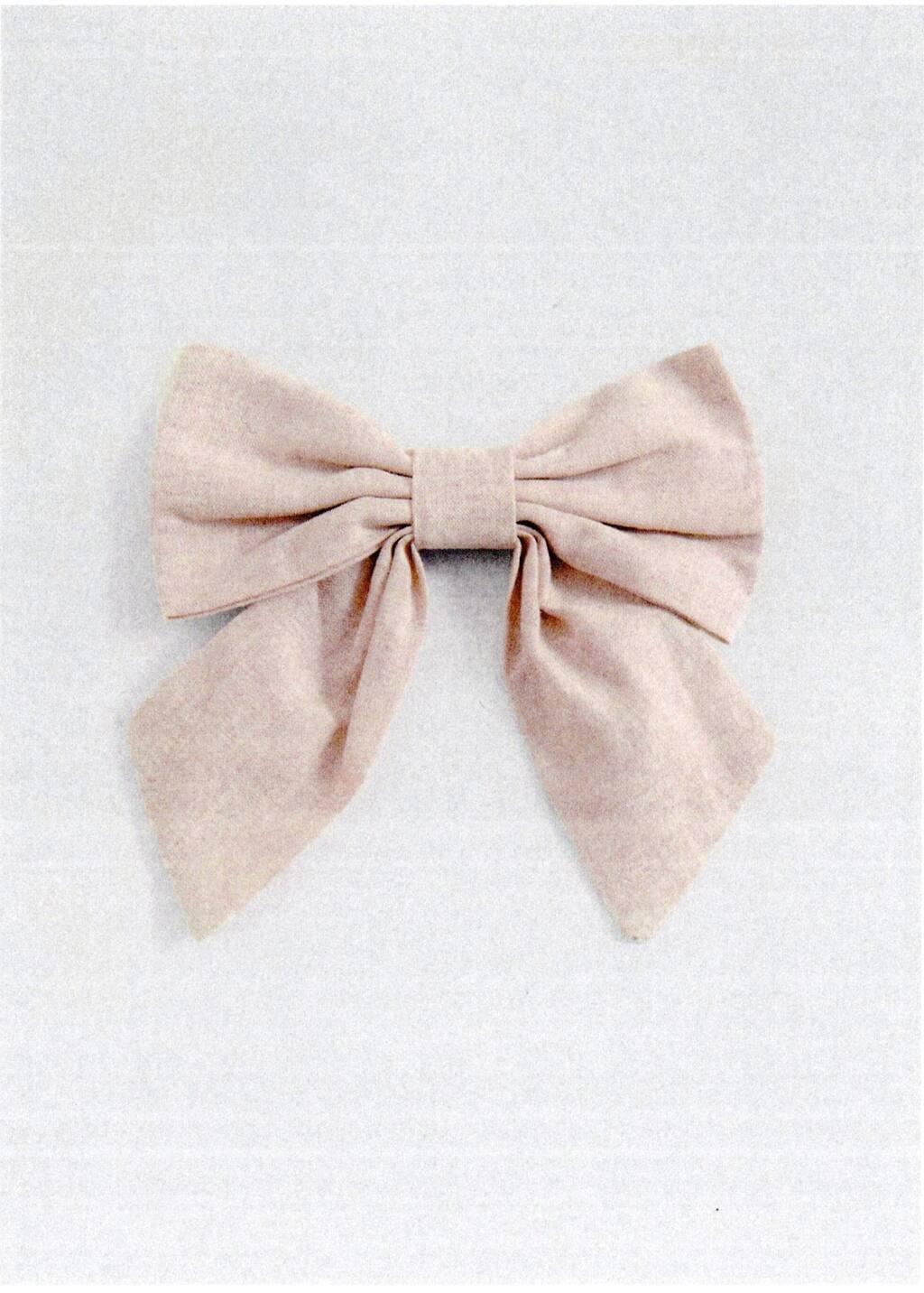 Brown Lt Pastel Bow Hairclip, Kids Girl, Light Pastel Brown, large image number 1