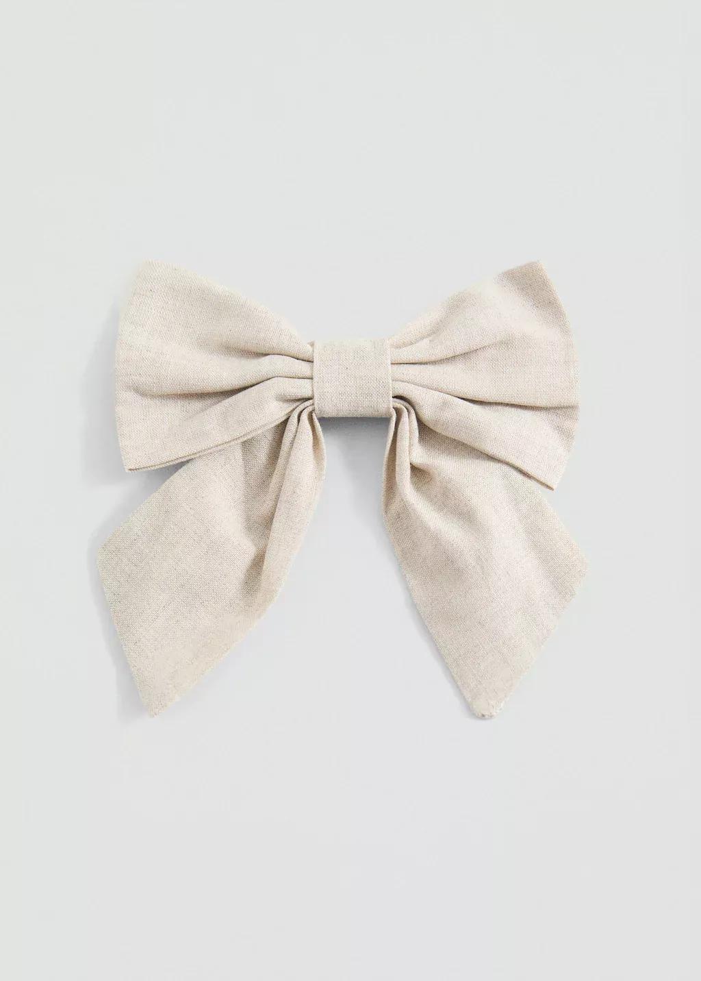 Brown Lt Pastel Bow Hairclip, Kids Girl, Light Pastel Brown, large image number 3