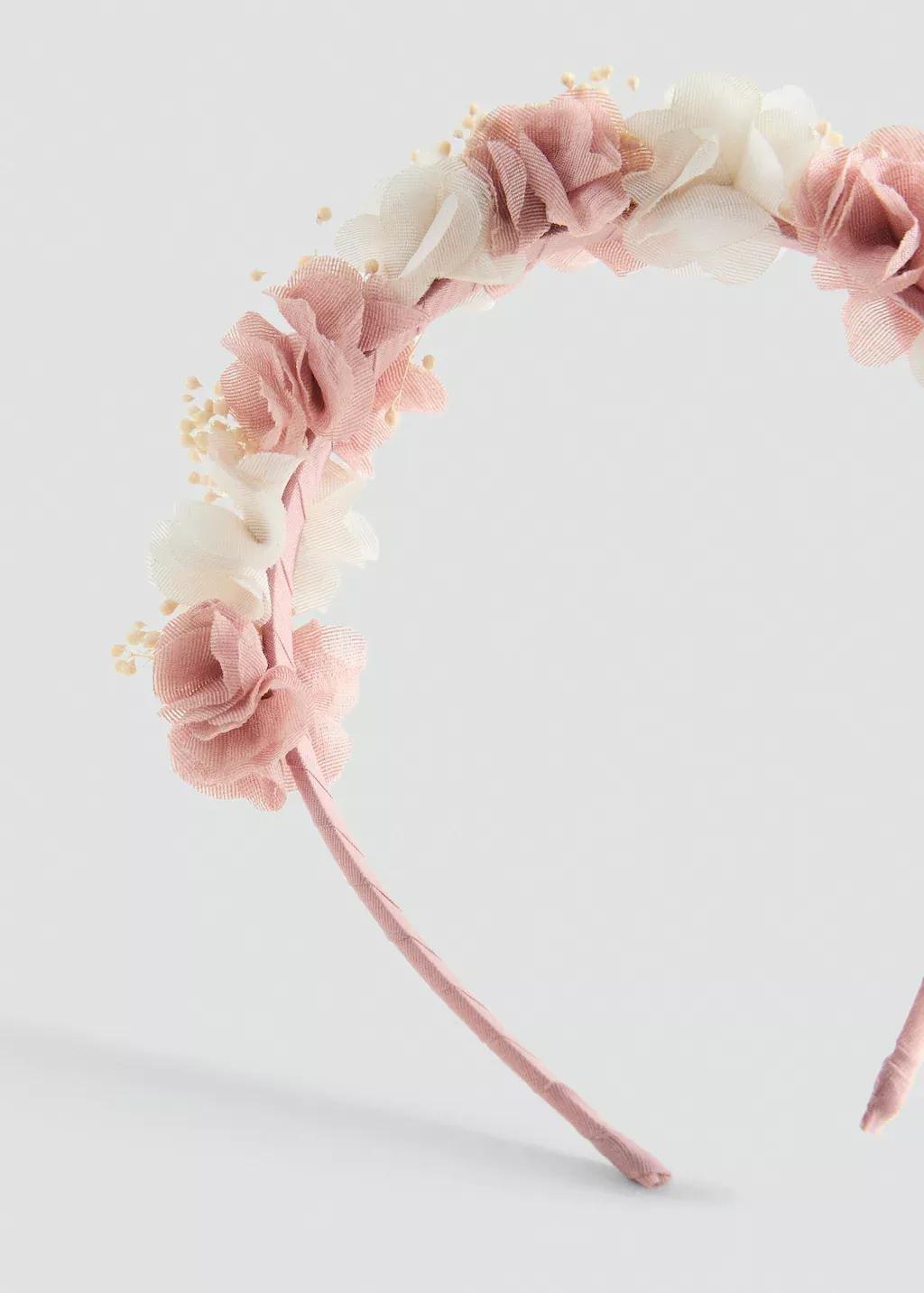 Pink Lt Pastel Flower Hairband, Kids Girl, Light-Pastel Pink, large image number 1